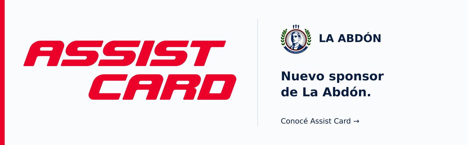 Assist Card, nuevo sponsor de La Abdón. Conocé Assist Card.