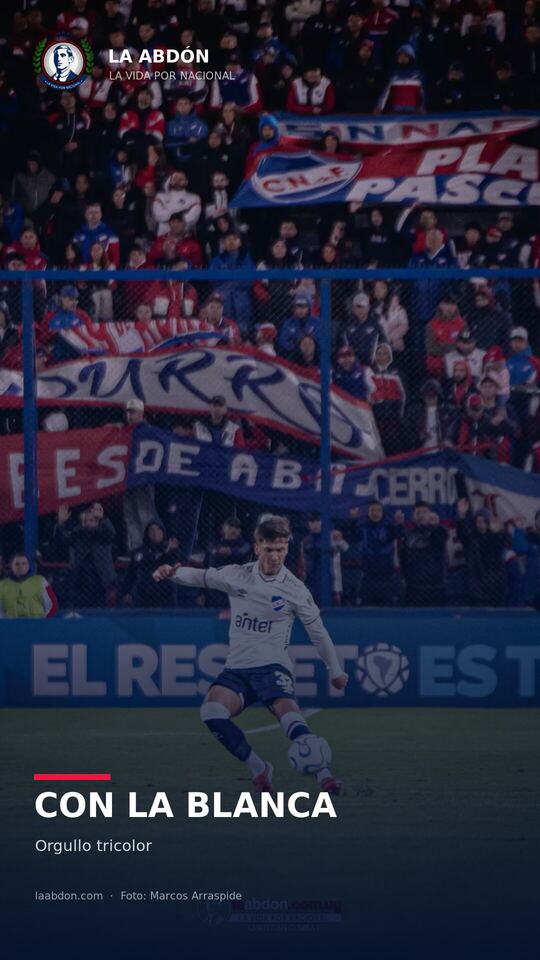 Wallpaper de La Abdón con un jugador de Nacional dominando la pelota